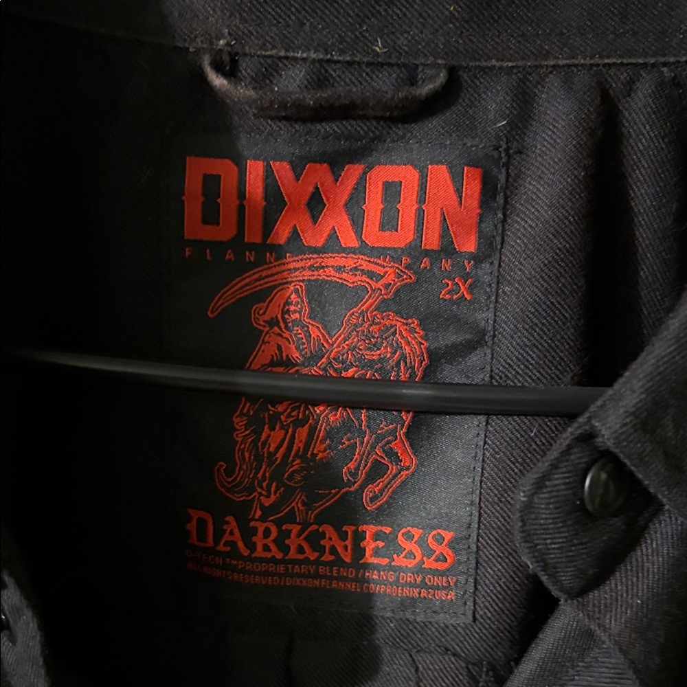 Dixxon Darkness Black Button-Down Work Shirt With… - image 2